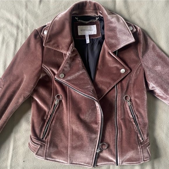 Pink Suede Bomber Jacket - Picture 1 of 11